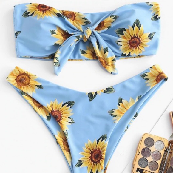 Zaful Other - Blue Sunflower Bikini
